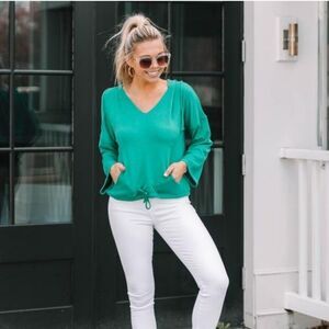 BB Dakota Seeing Green Hacci Cinched Hoodie | S